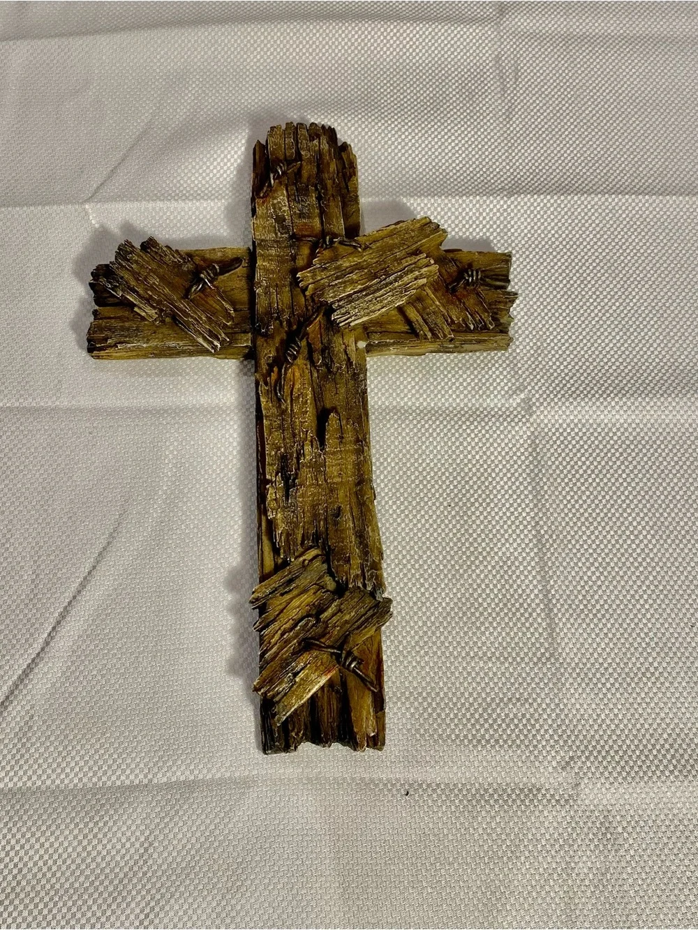 Rustic Wooden Look - Decorative Cross with nails - Wall Decor- Jesus Christ Holy